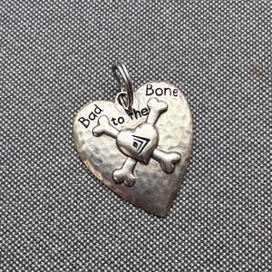 Silver Silpada Bad to the Bone charm. Combine with the silver necklace